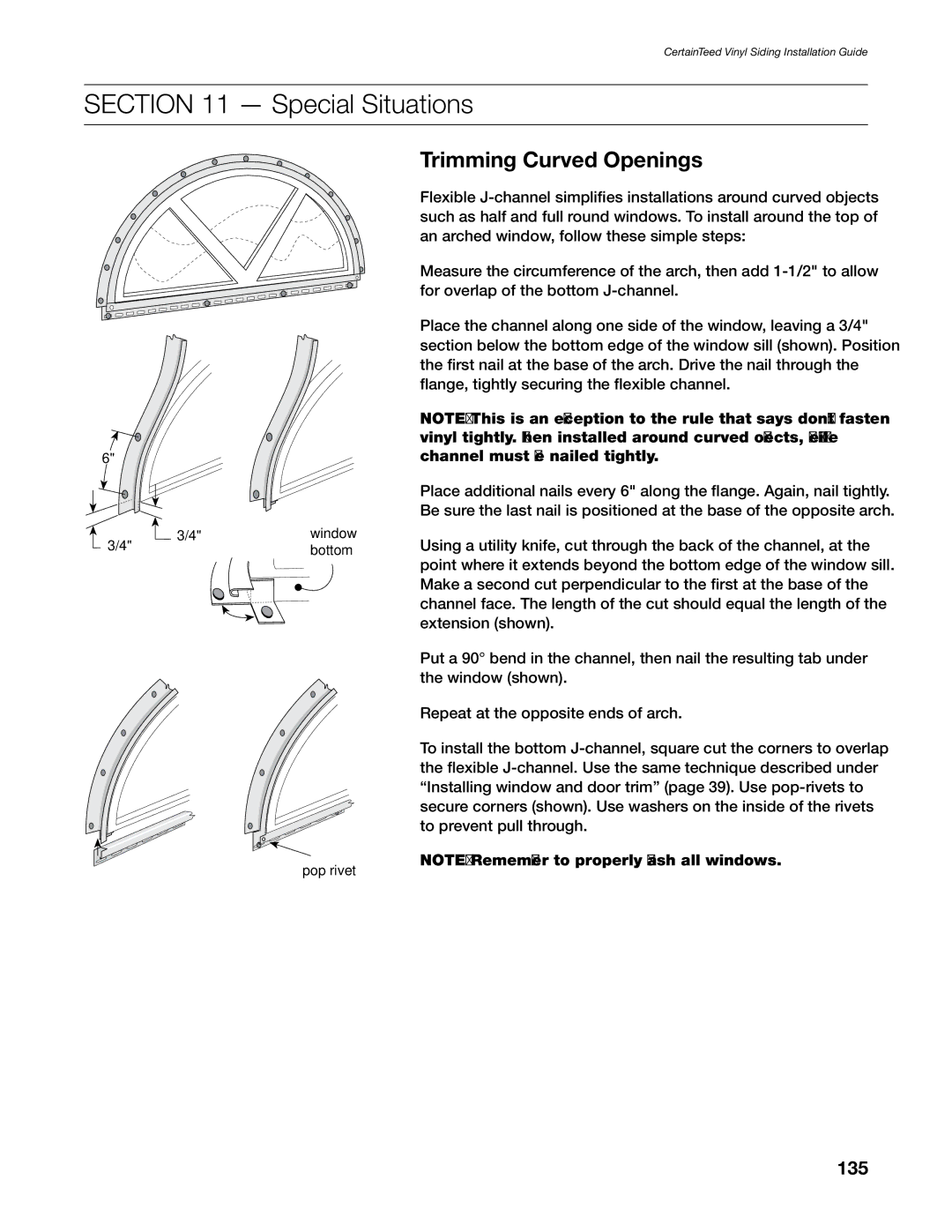 Craftsman CTS205 manual Special Situations, Trimming Curved Openings, 135 