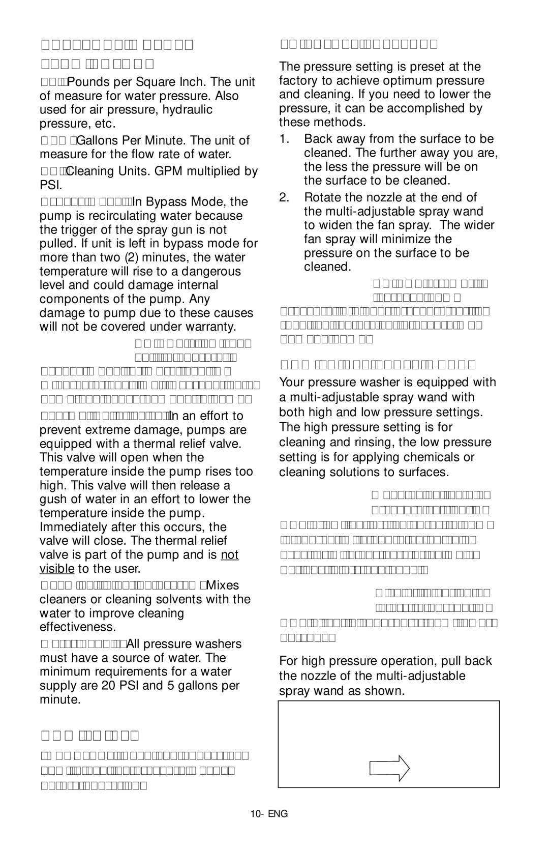 Craftsman D28235, 919.672241 owner manual Pressure Washer Terminology 