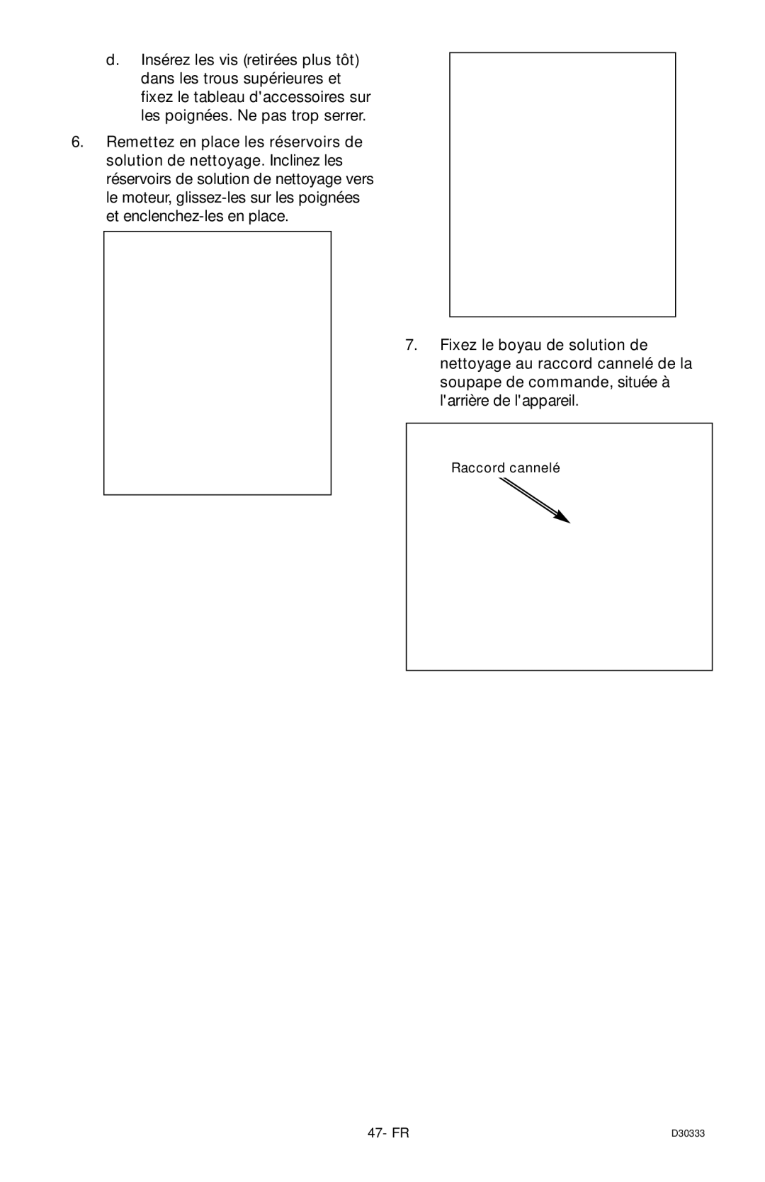 Craftsman 919.672190, D30333 owner manual Raccord cannelé 