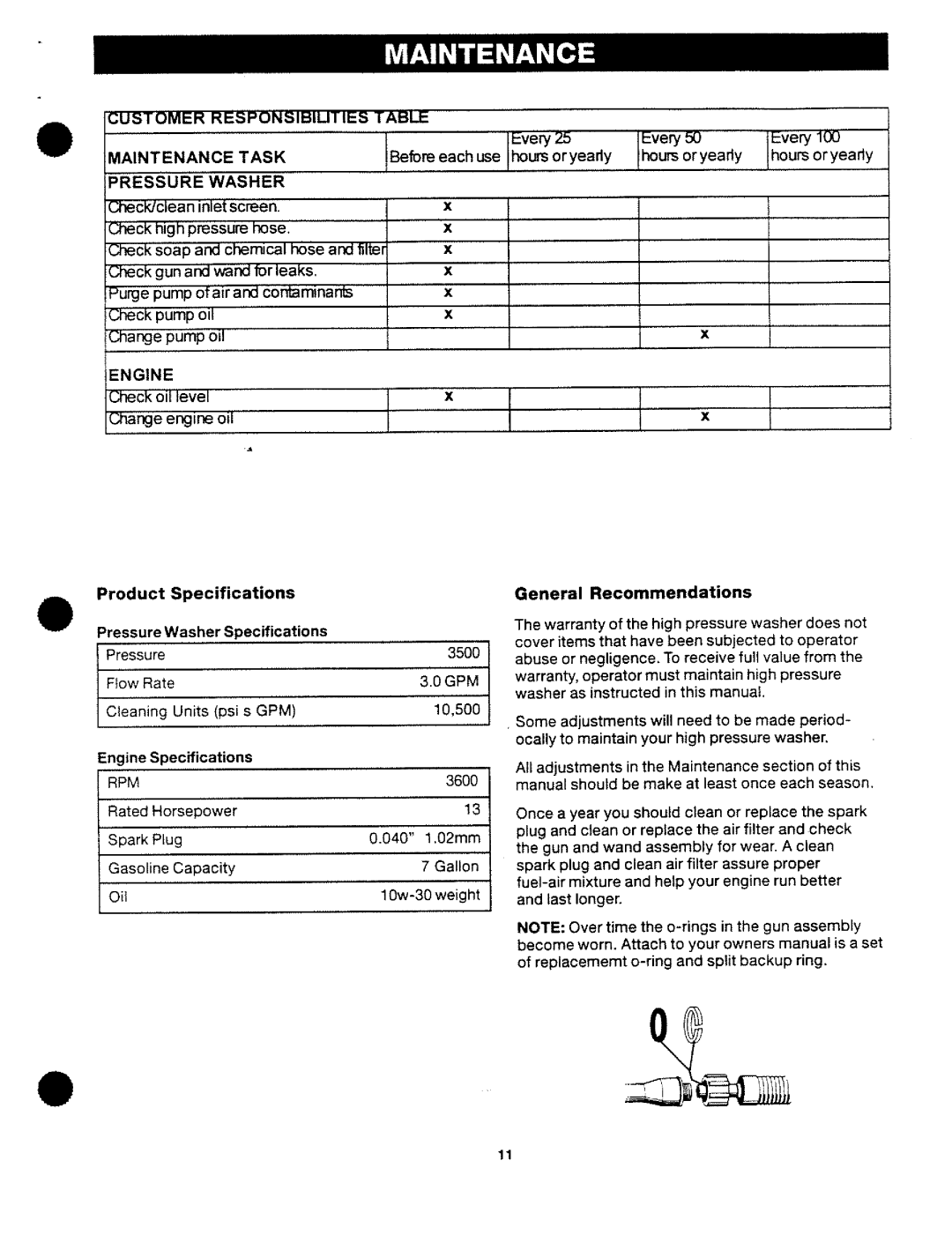 Craftsman 919.763500, MGP-743500 manual 