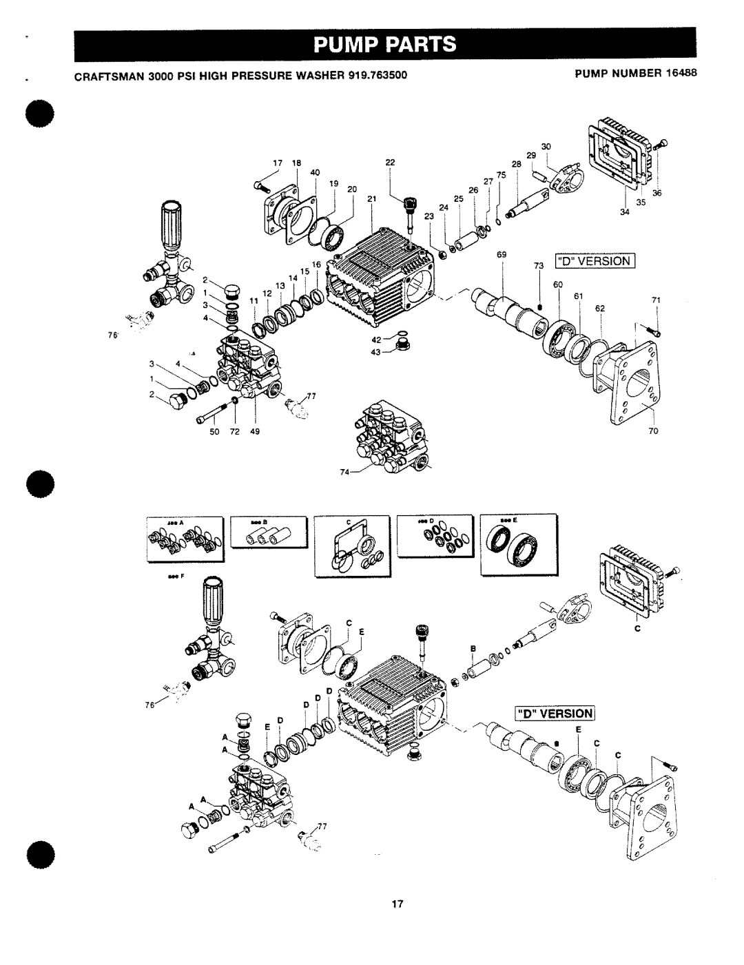 Craftsman 919.763500, MGP-743500 manual 