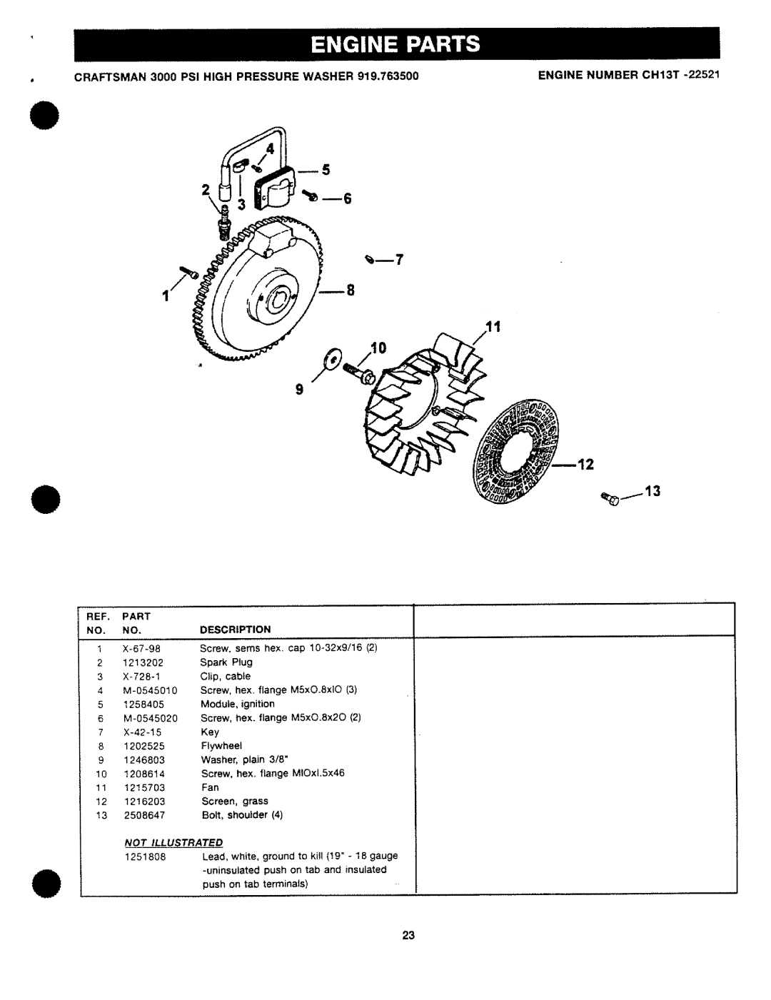 Craftsman 919.763500, MGP-743500 manual 