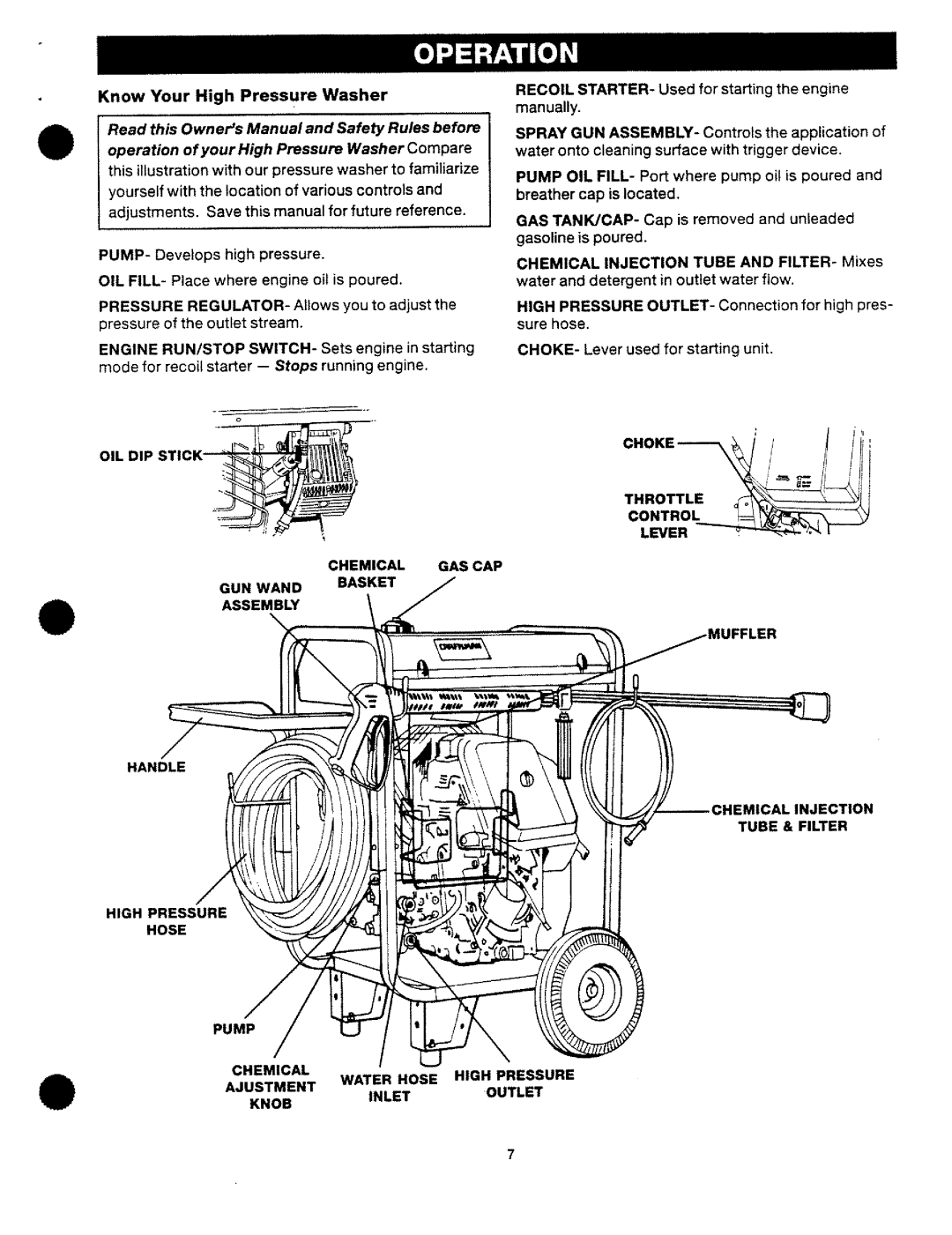 Craftsman 919.763500, MGP-743500 manual 