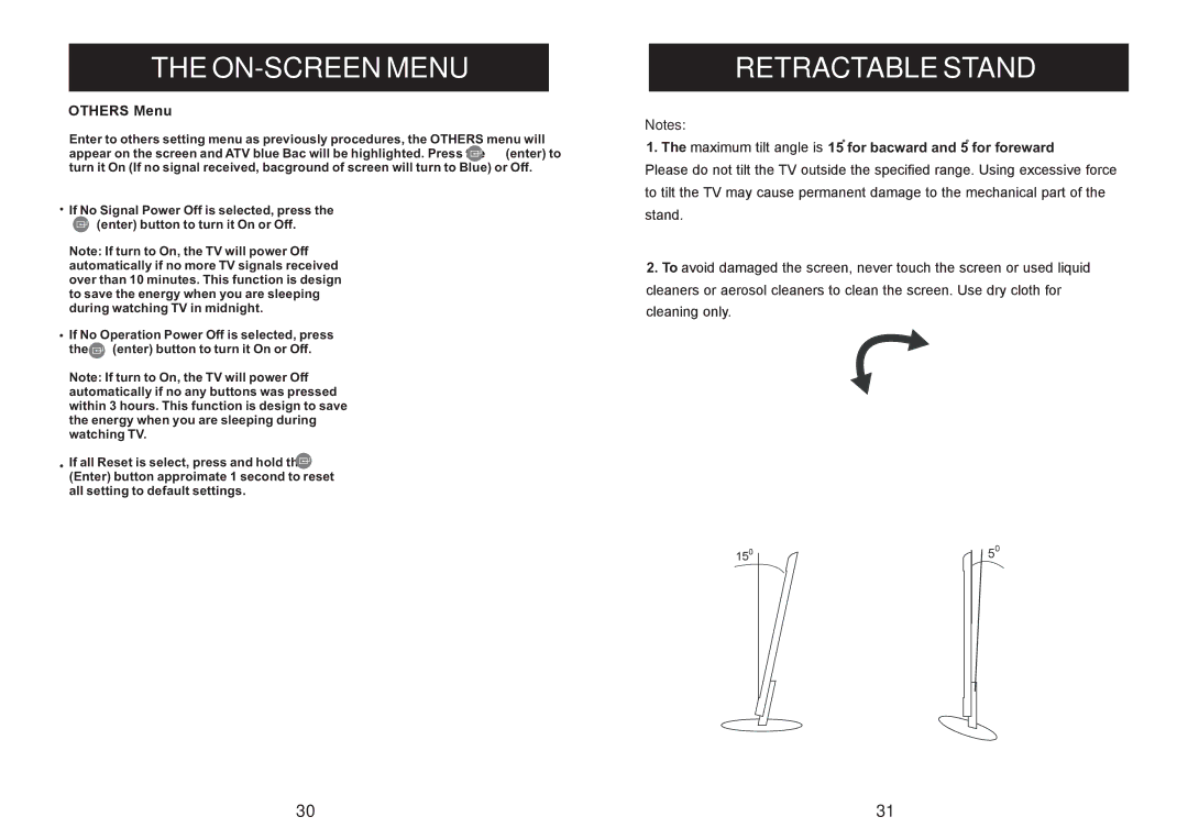 Craig CLC503 manual Retractable Stand 