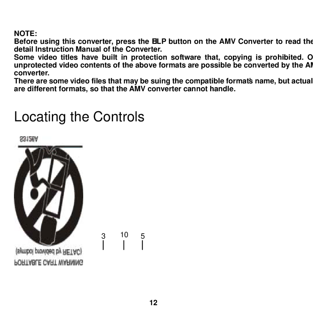 Craig CMP615D manual Locating the Controls 