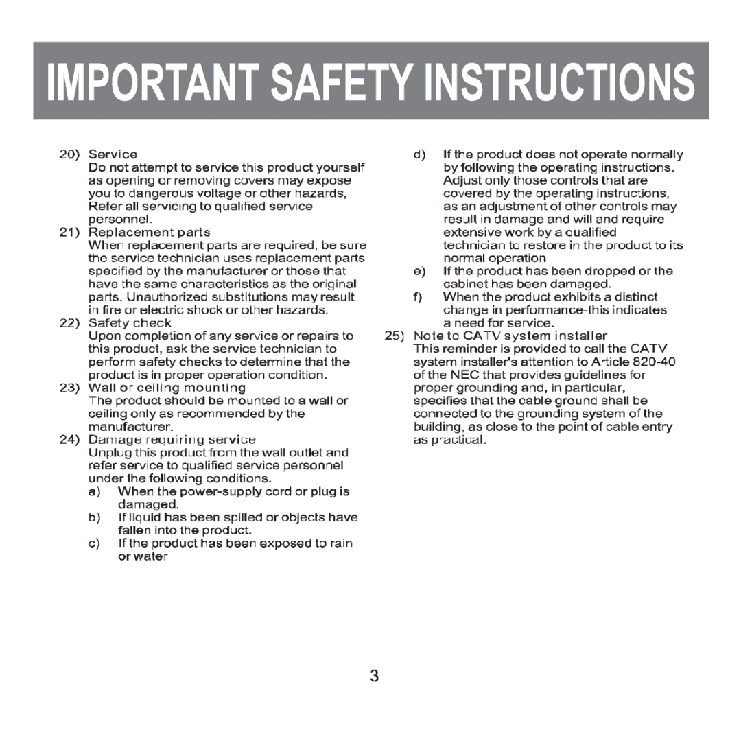 Craig CMP621F manual 