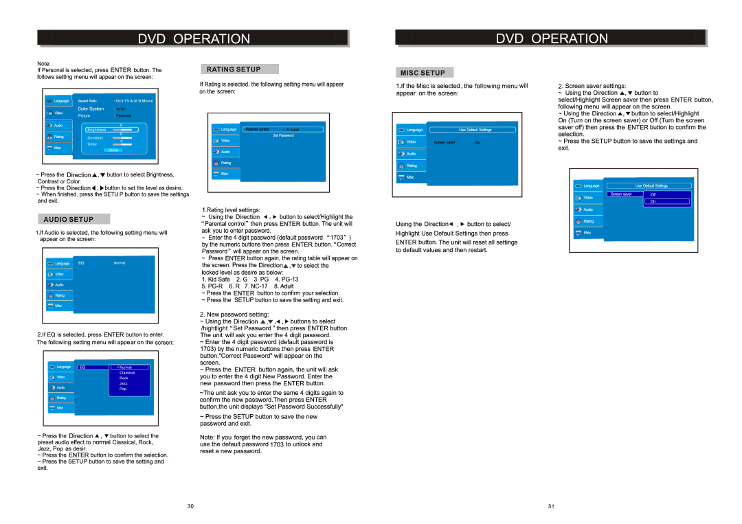 Craig CTV1703 manual 