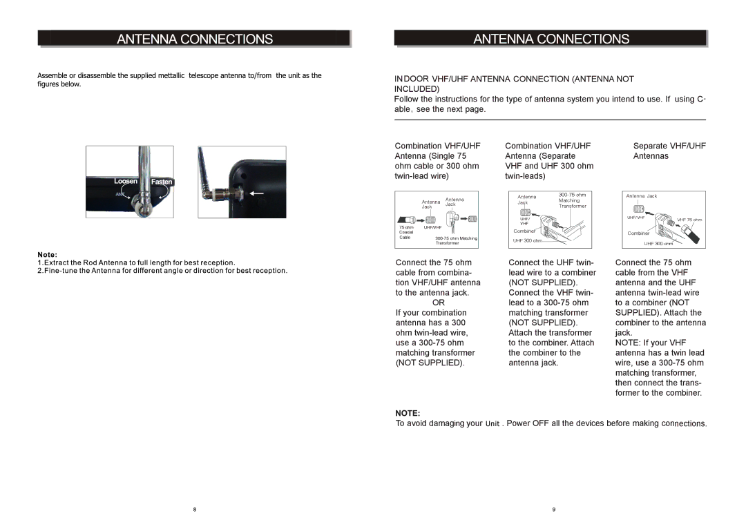 Craig CTV1703 manual 