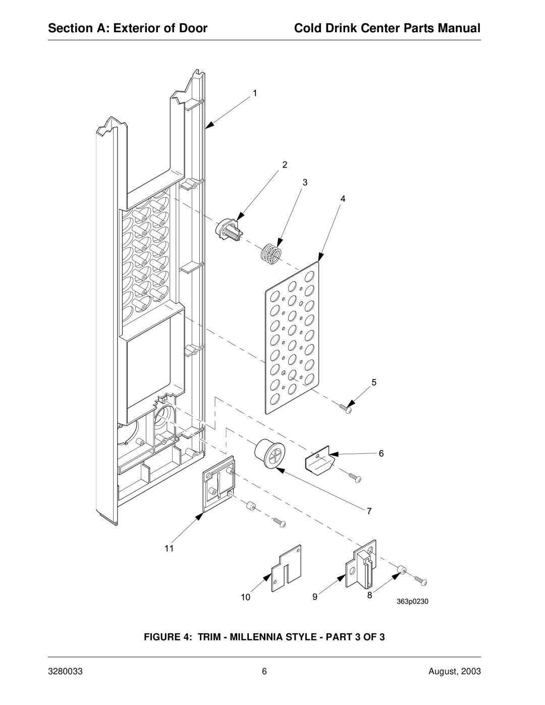 Crane Merchandising Systems 328, 327 manual Trim Millennia Style Part 3 