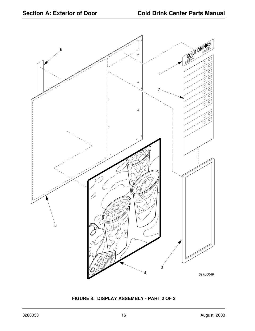 Crane Merchandising Systems 328, 327 manual Display Assembly Part 2 