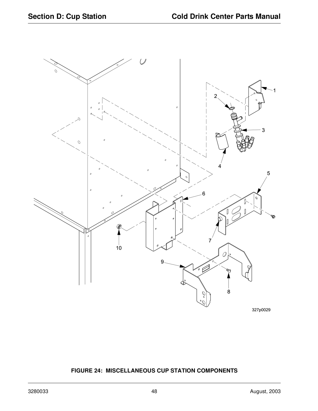 Crane Merchandising Systems 328, 327 manual Miscellaneous CUP Station Components 