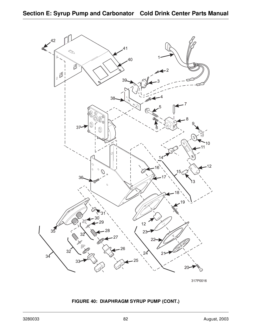 Crane Merchandising Systems 328, 327 manual Diaphragm Syrup Pump 