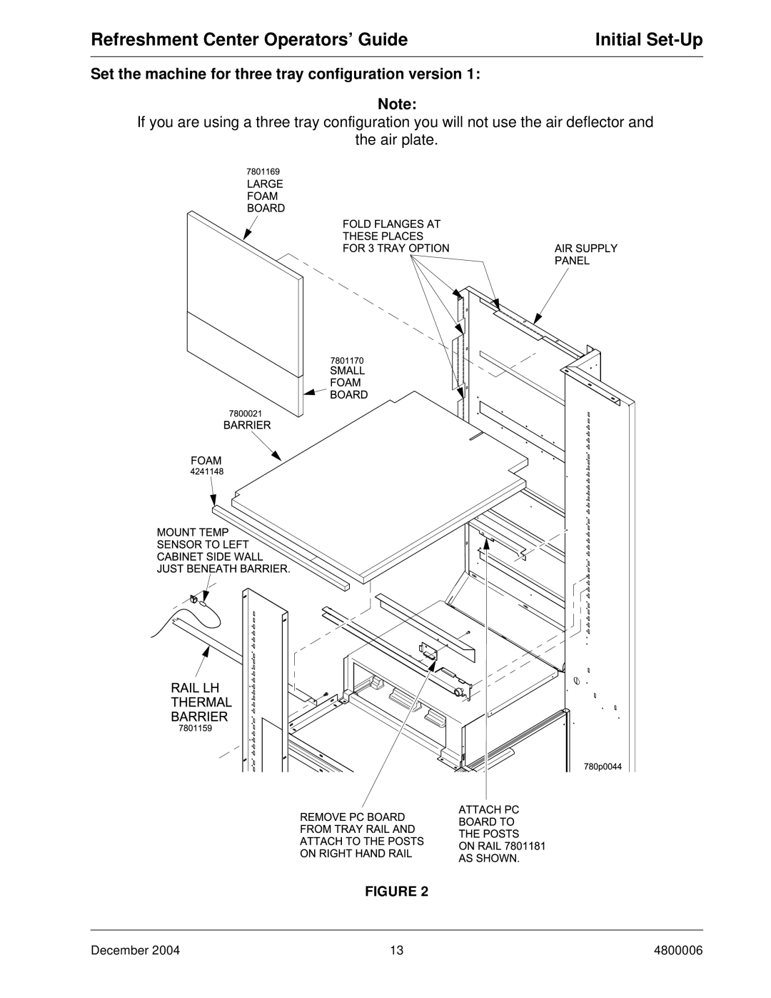 Crane Merchandising Systems 480 manual Set the machine for three tray configuration version 