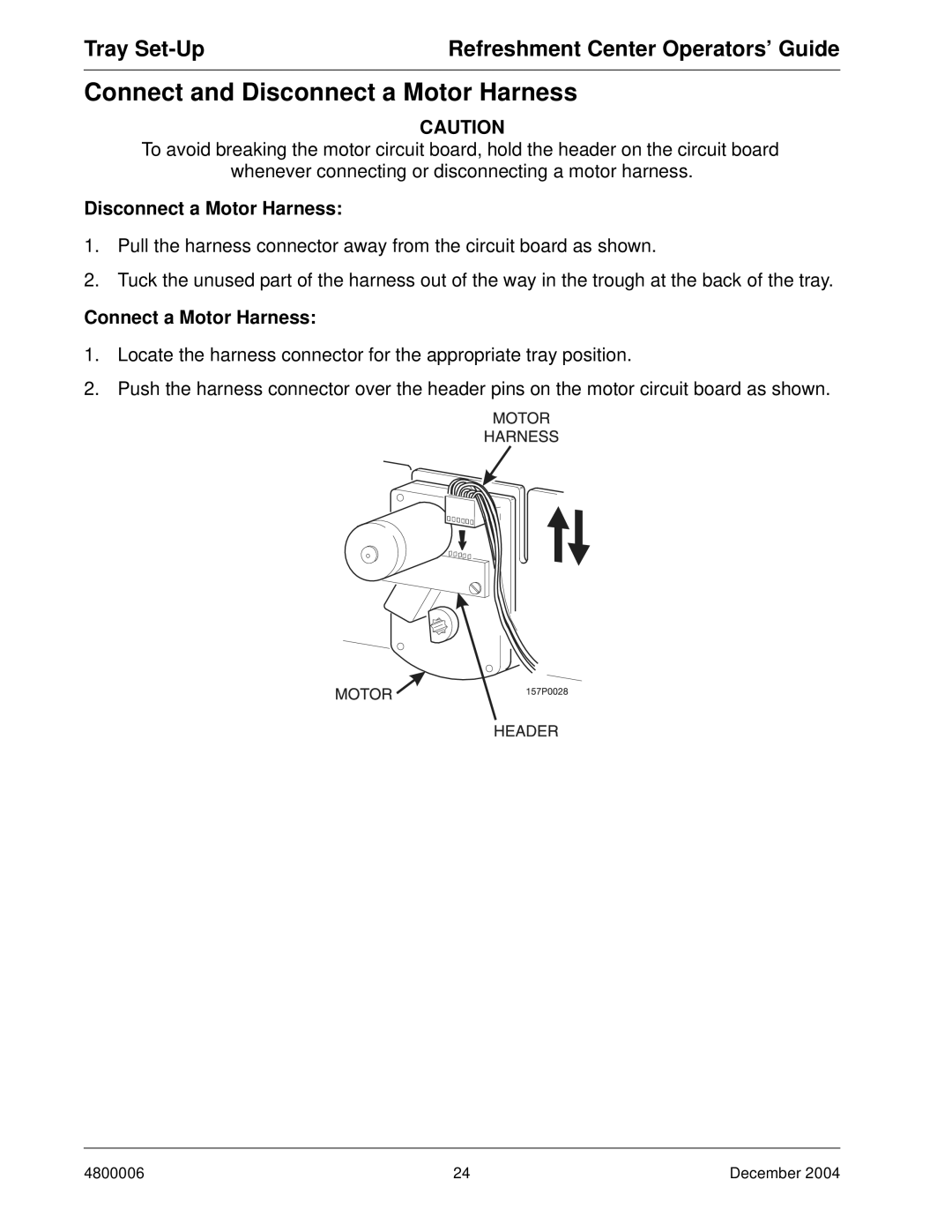 Crane Merchandising Systems 480 manual Connect and Disconnect a Motor Harness, Connect a Motor Harness 