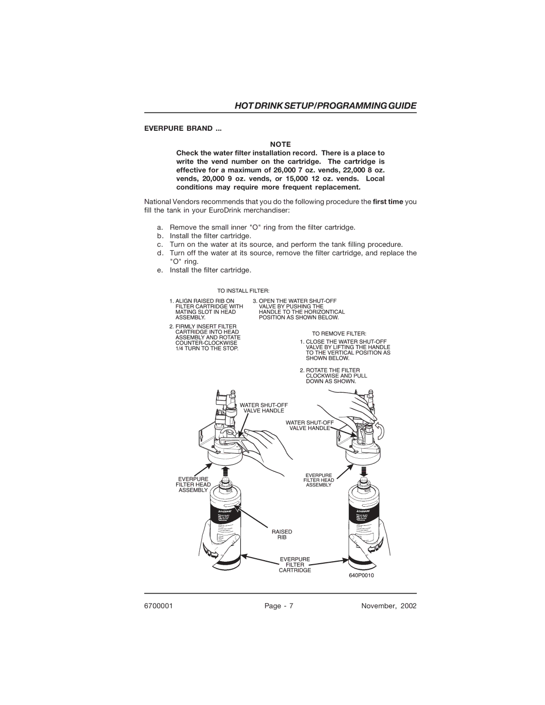 Crane Merchandising Systems 678, 670 manual Everpure Brand 