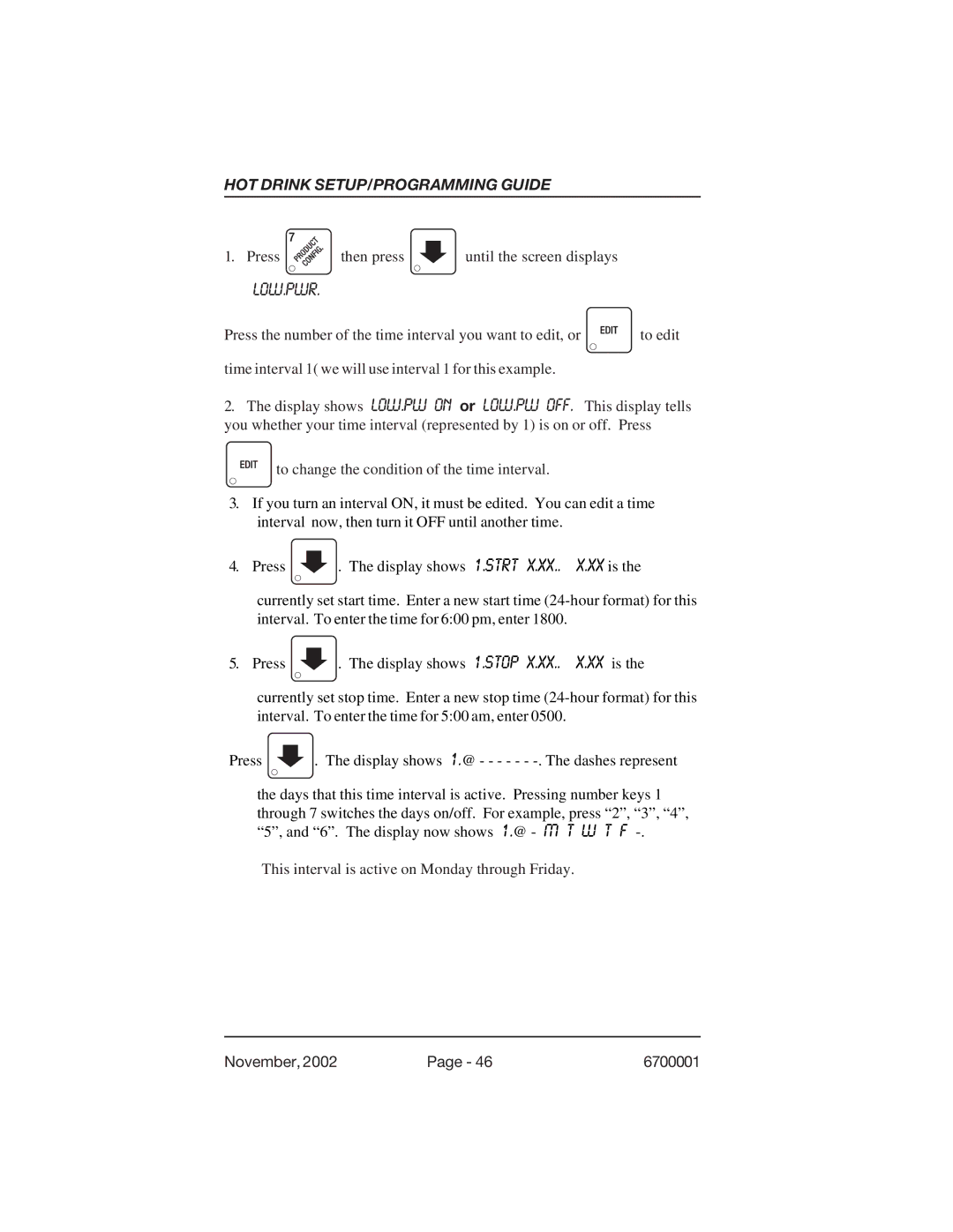 Crane Merchandising Systems 670, 678 manual Low.Pwr 