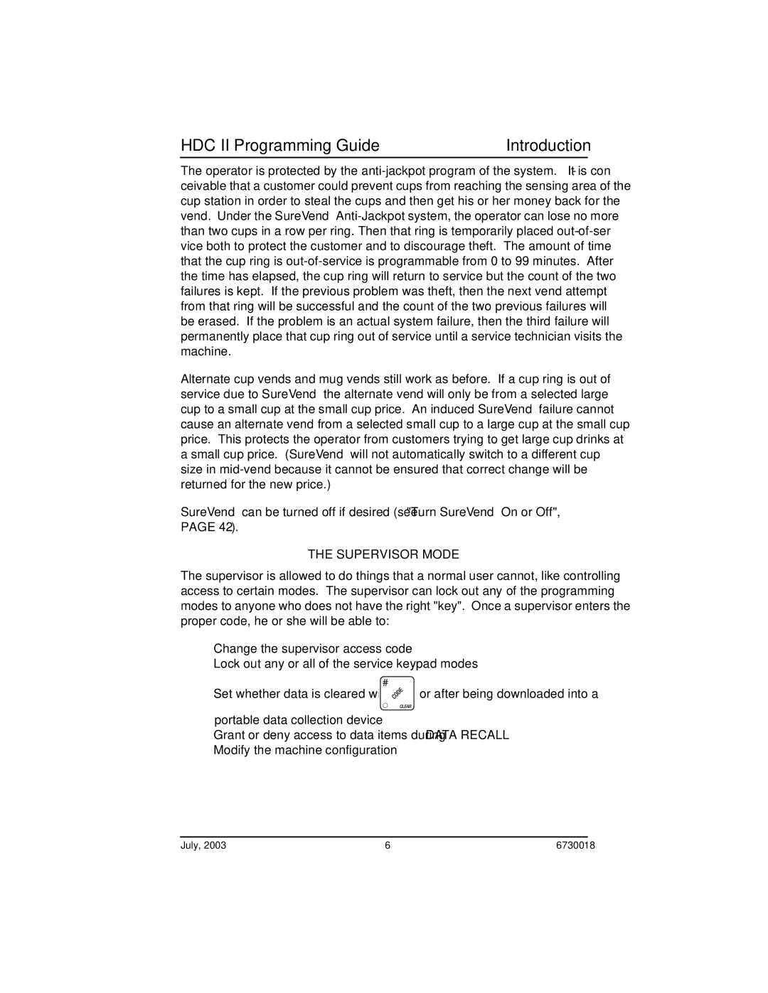 Crane Merchandising Systems 677, 673, 675 manual Supervisor Mode 