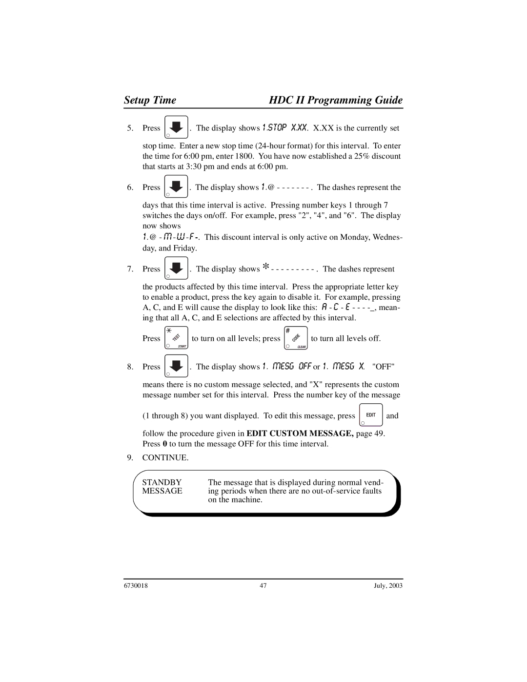 Crane Merchandising Systems 675, 677, 673 manual Mwf 