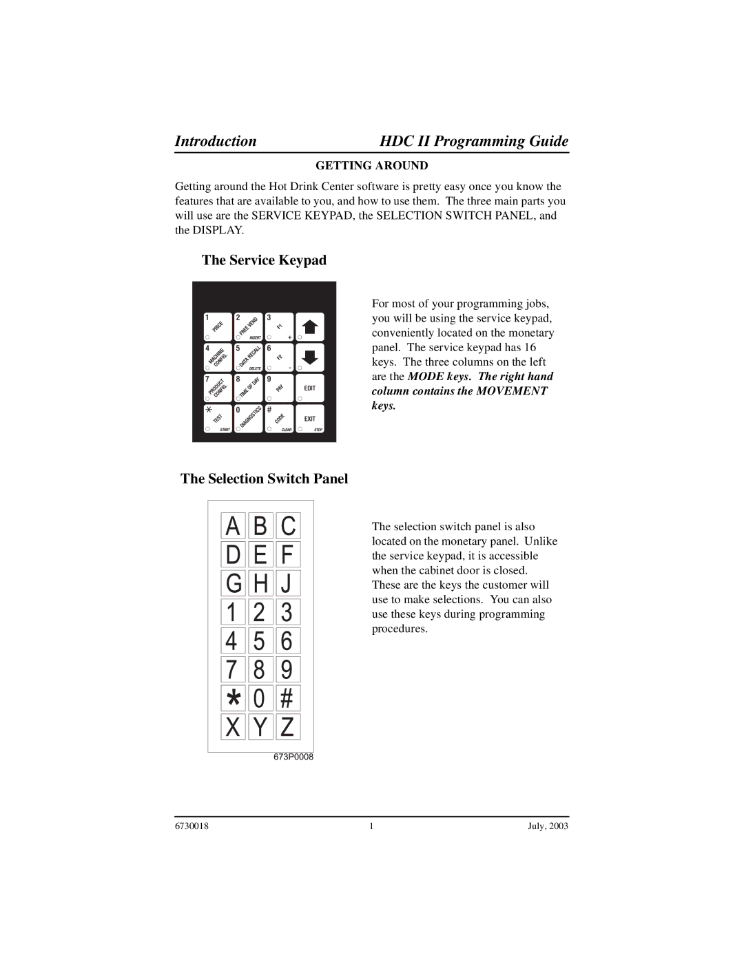 Crane Merchandising Systems 673, 677, 675 manual Introduction HDC II Programming Guide, Getting around 