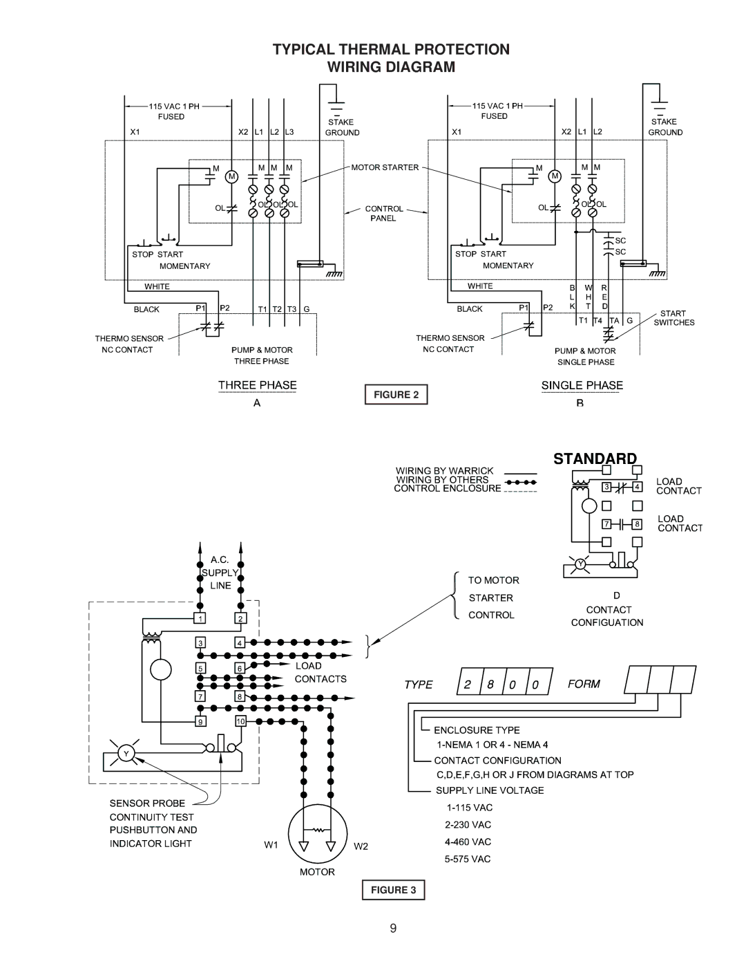 Crane Plumbing 8XSE-HA operation manual Typical Thermal Protection Wiring Diagram 