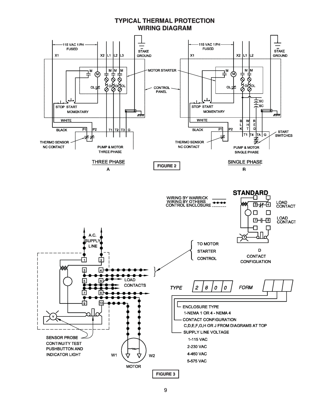 Crane Plumbing 8XSE-HA operation manual Typical Thermal Protection Wiring Diagram, Figure Figure 
