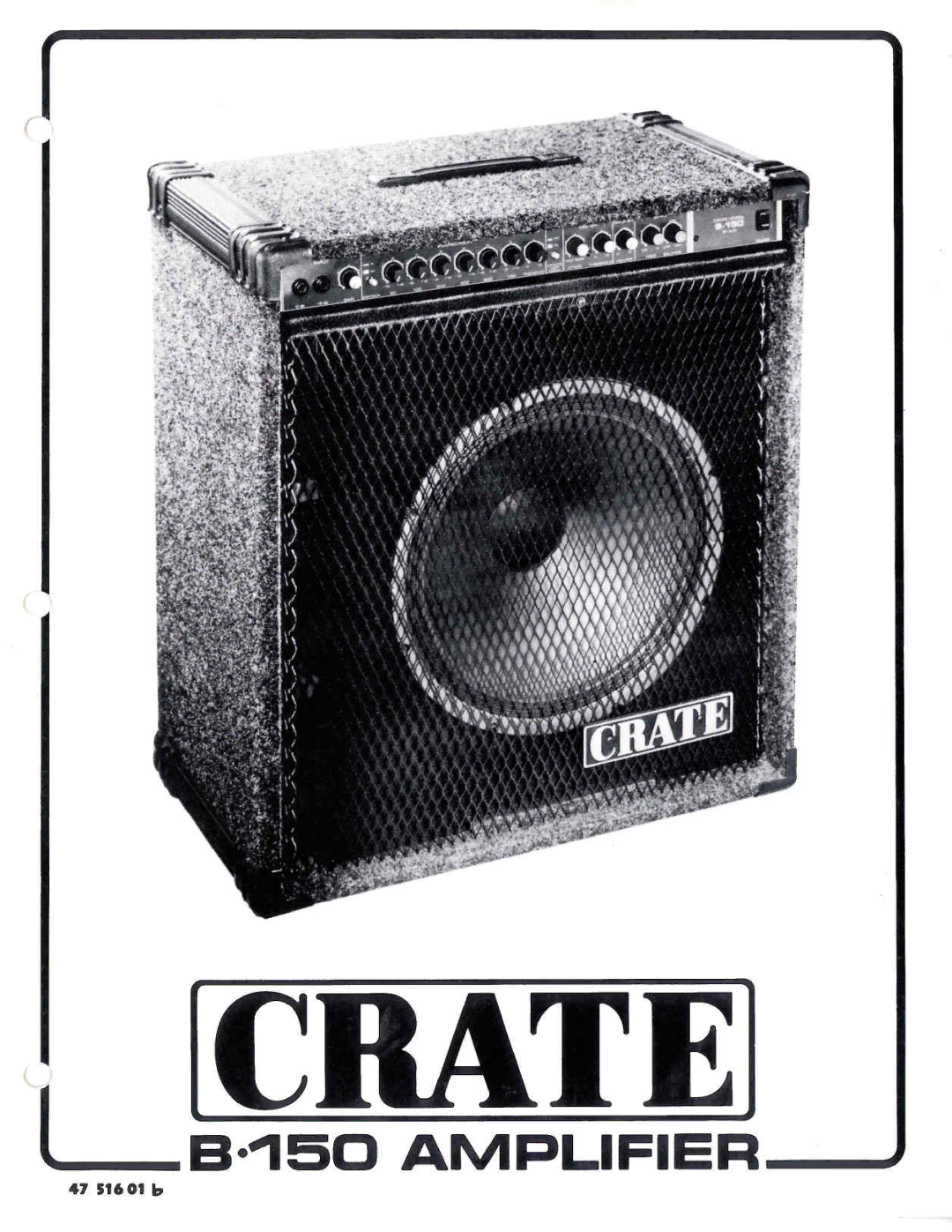 Crate Amplifiers B-150 manual 