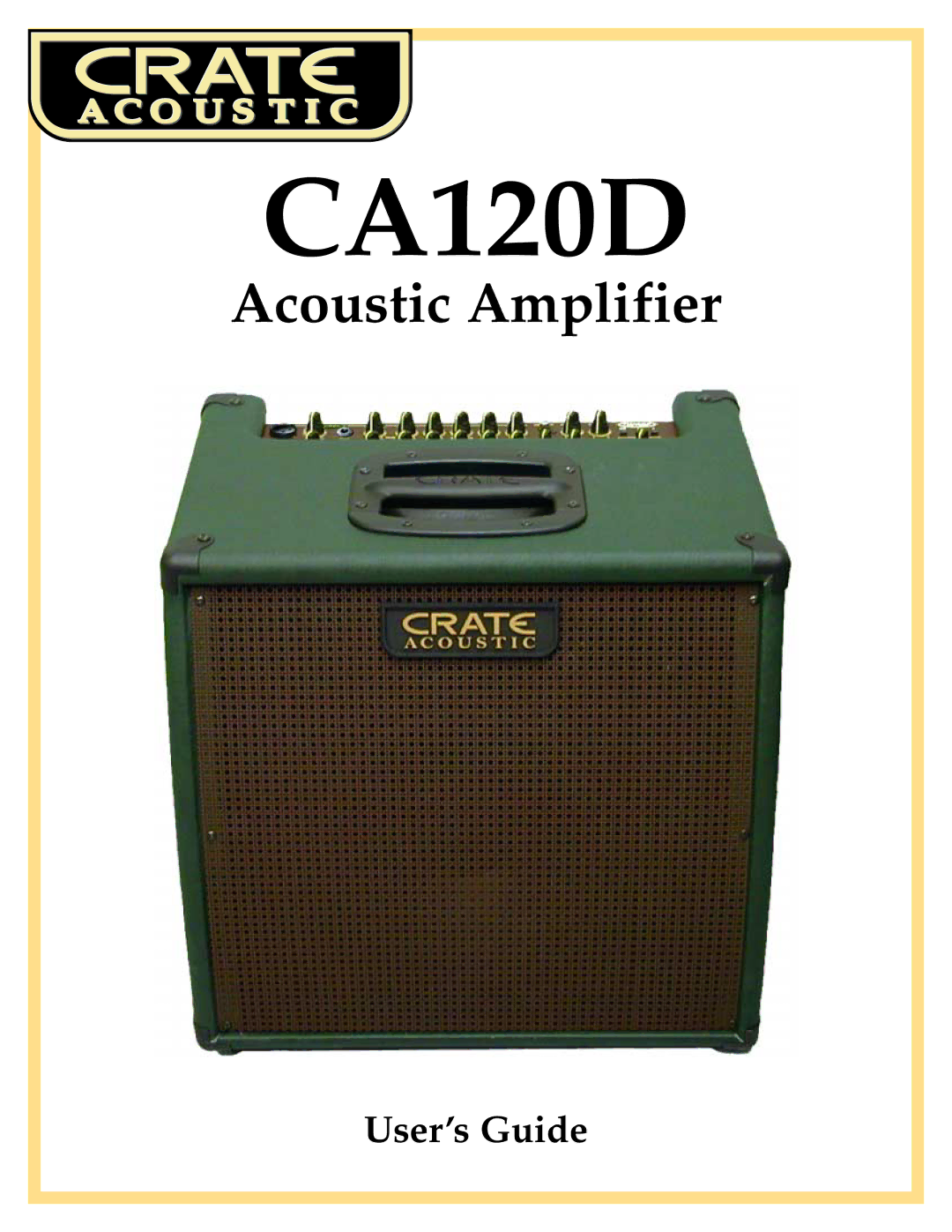 Crate Amplifiers CA120D manual 