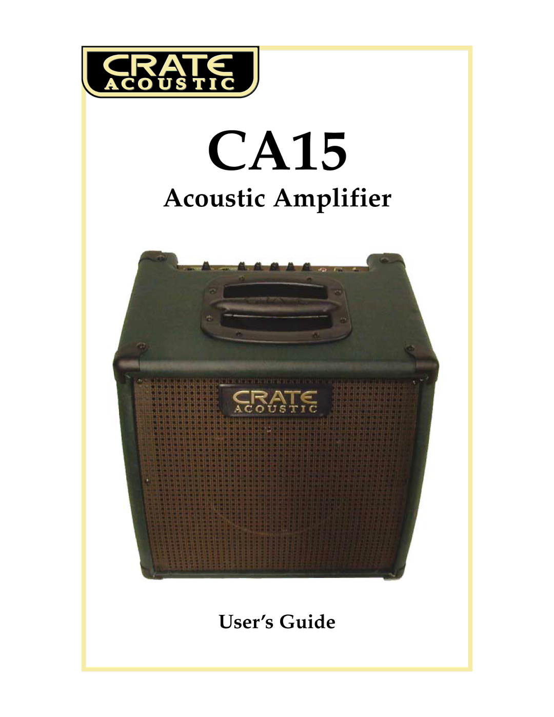 Crate Amplifiers CA15 manual 