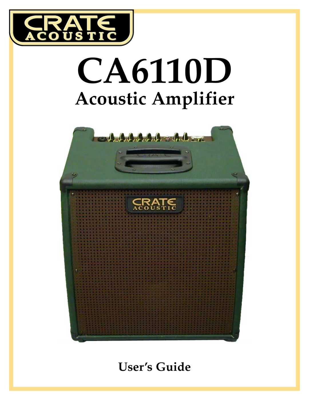 Crate Amplifiers CA6110D manual 