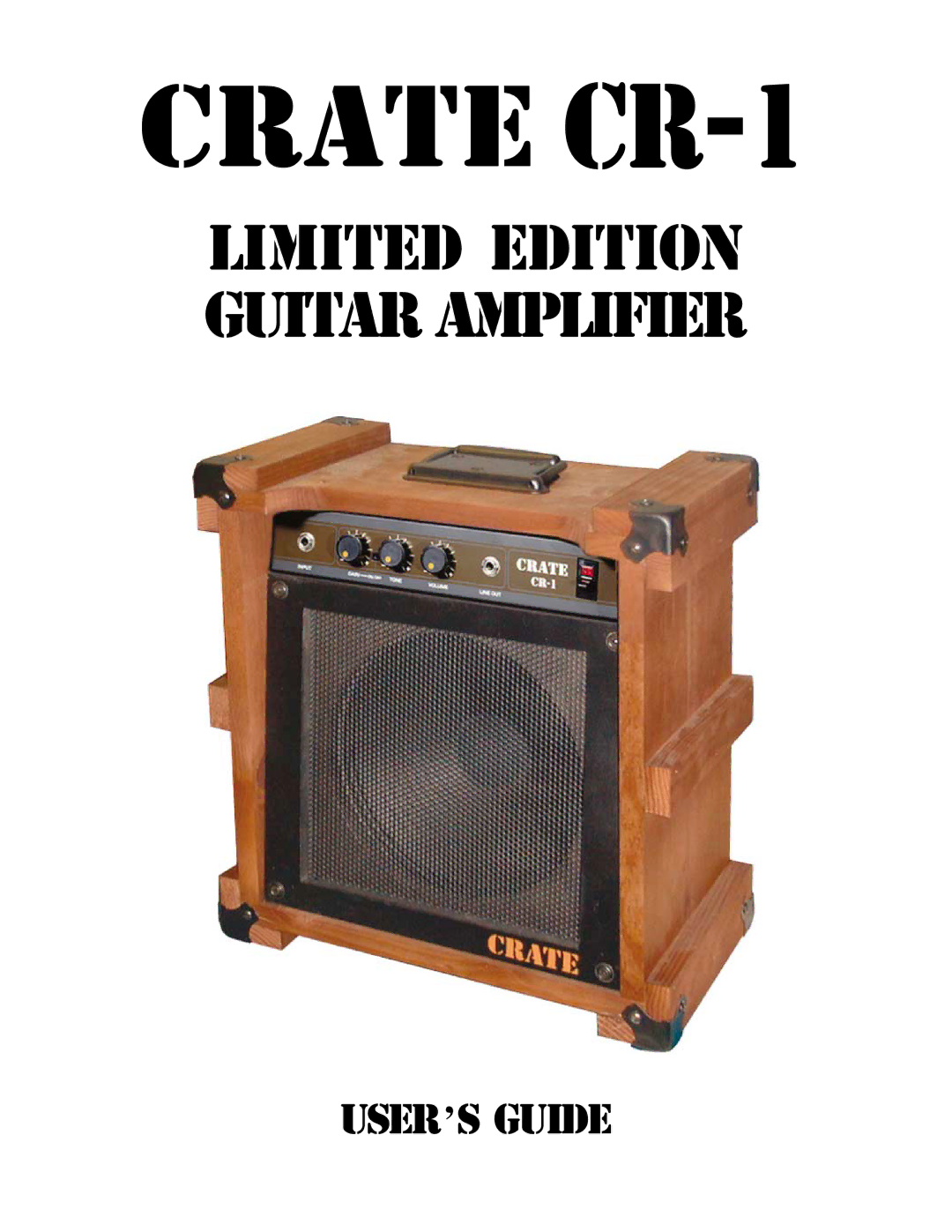 Crate Amplifiers CR-1 manual 