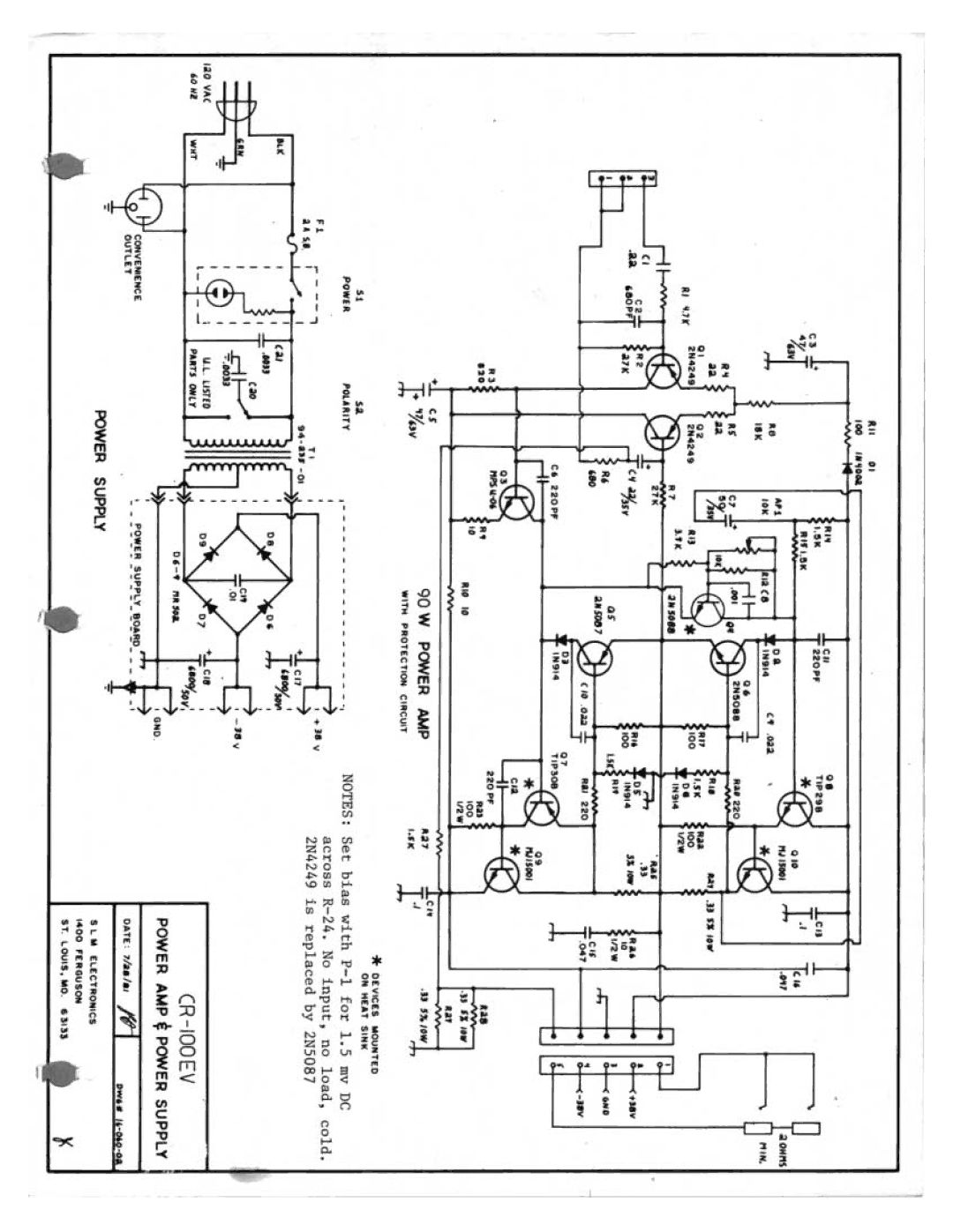 Crate Amplifiers CR-100EV manual 