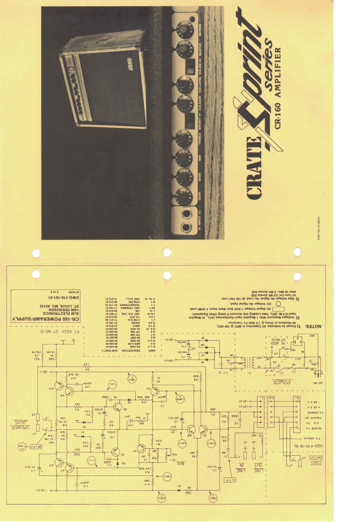 Crate Amplifiers CR-160 manual 