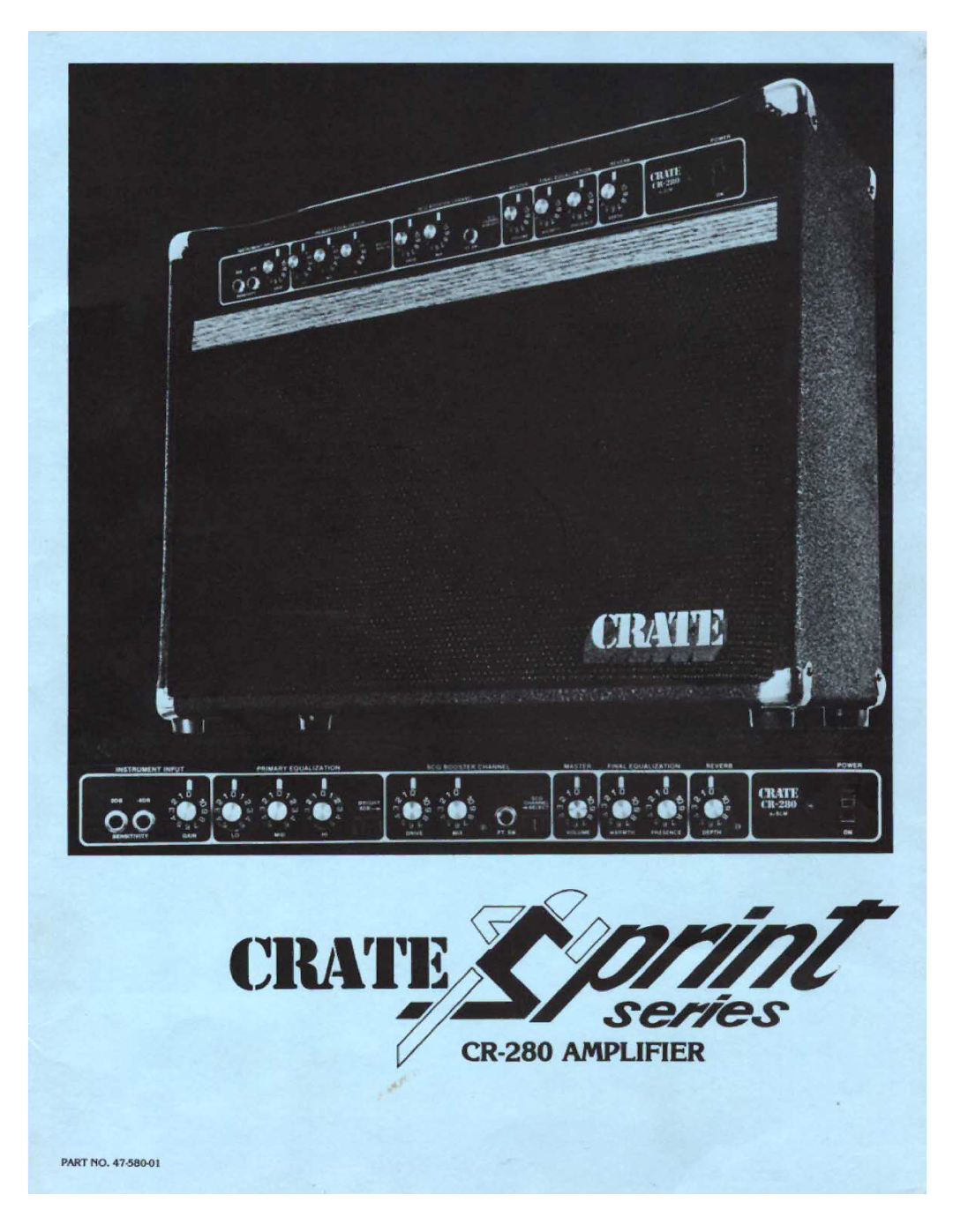 Crate Amplifiers CR-280 manual 