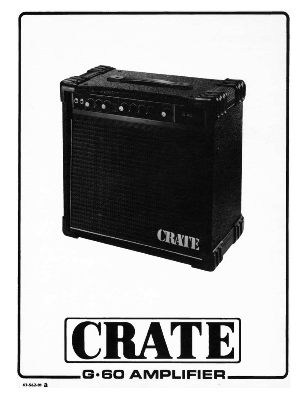 Crate Amplifiers G.60 manual 