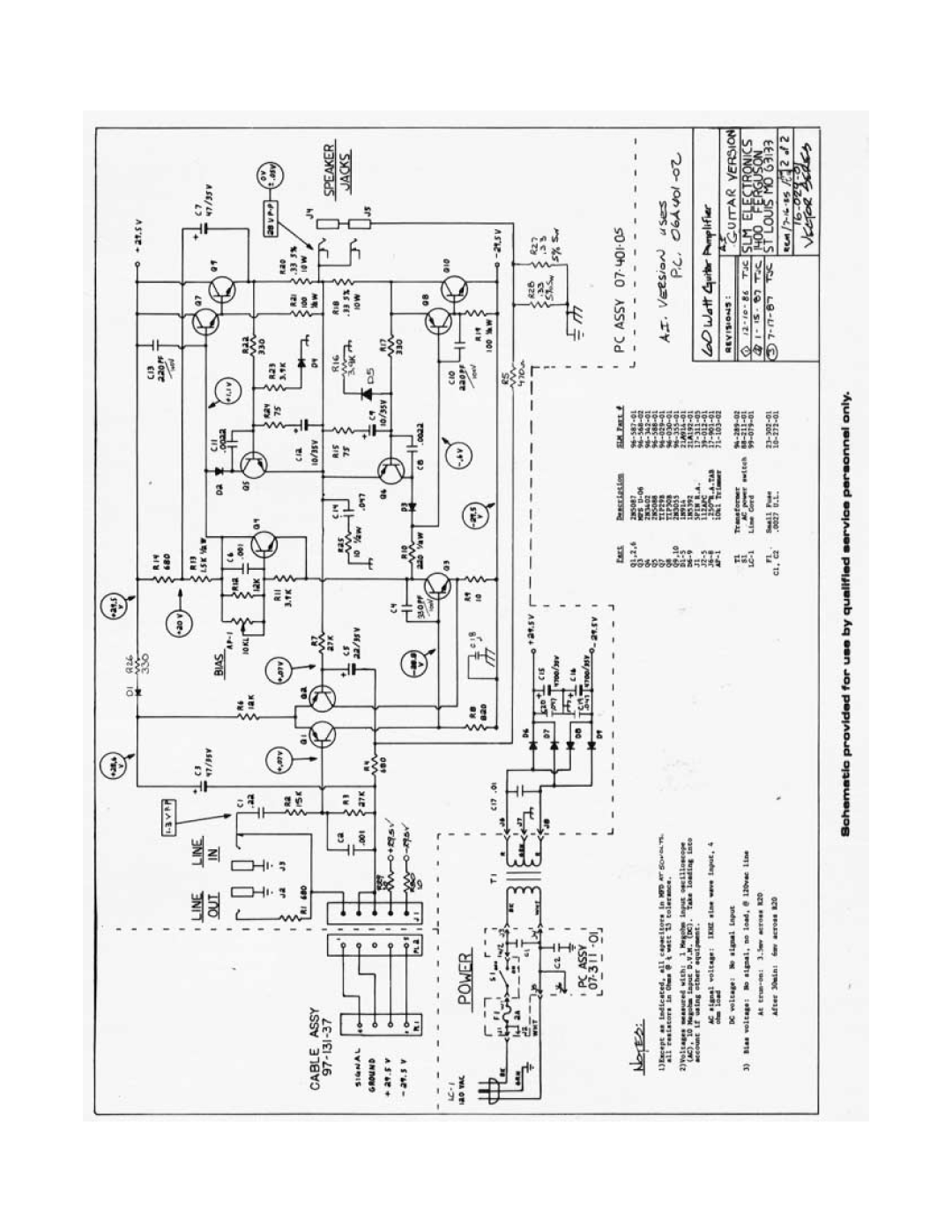 Crate Amplifiers G.60 manual 