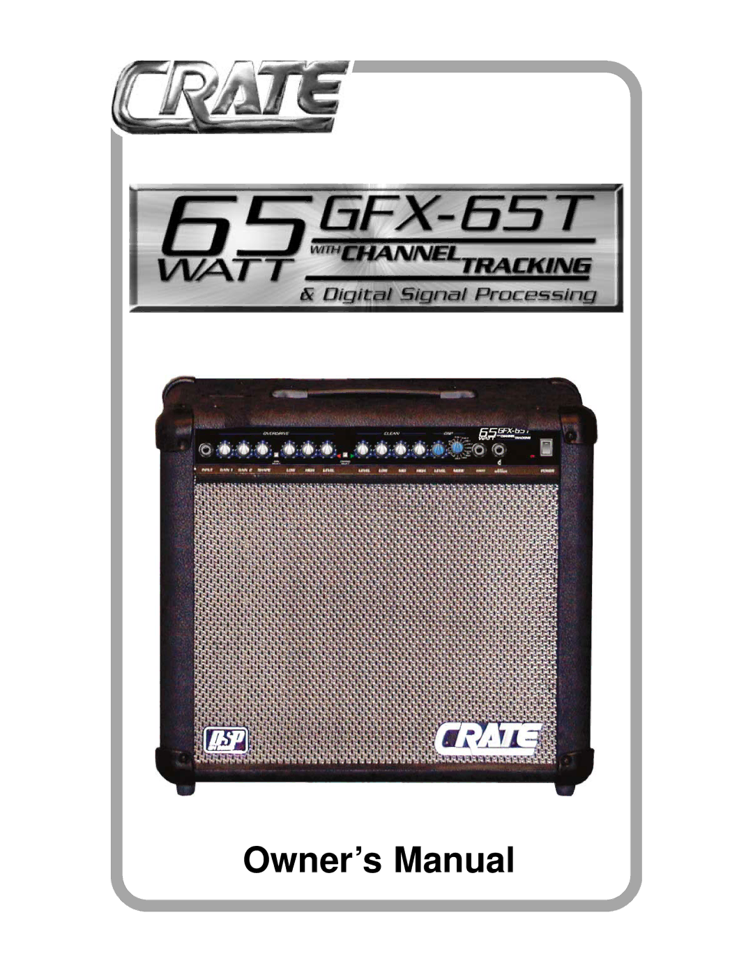 Crate Amplifiers GFX-65T owner manual 