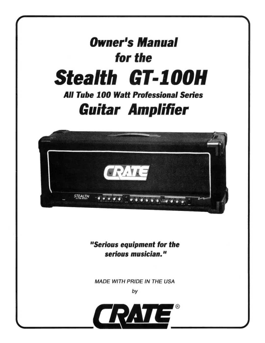 Crate Amplifiers GT-100H manual 