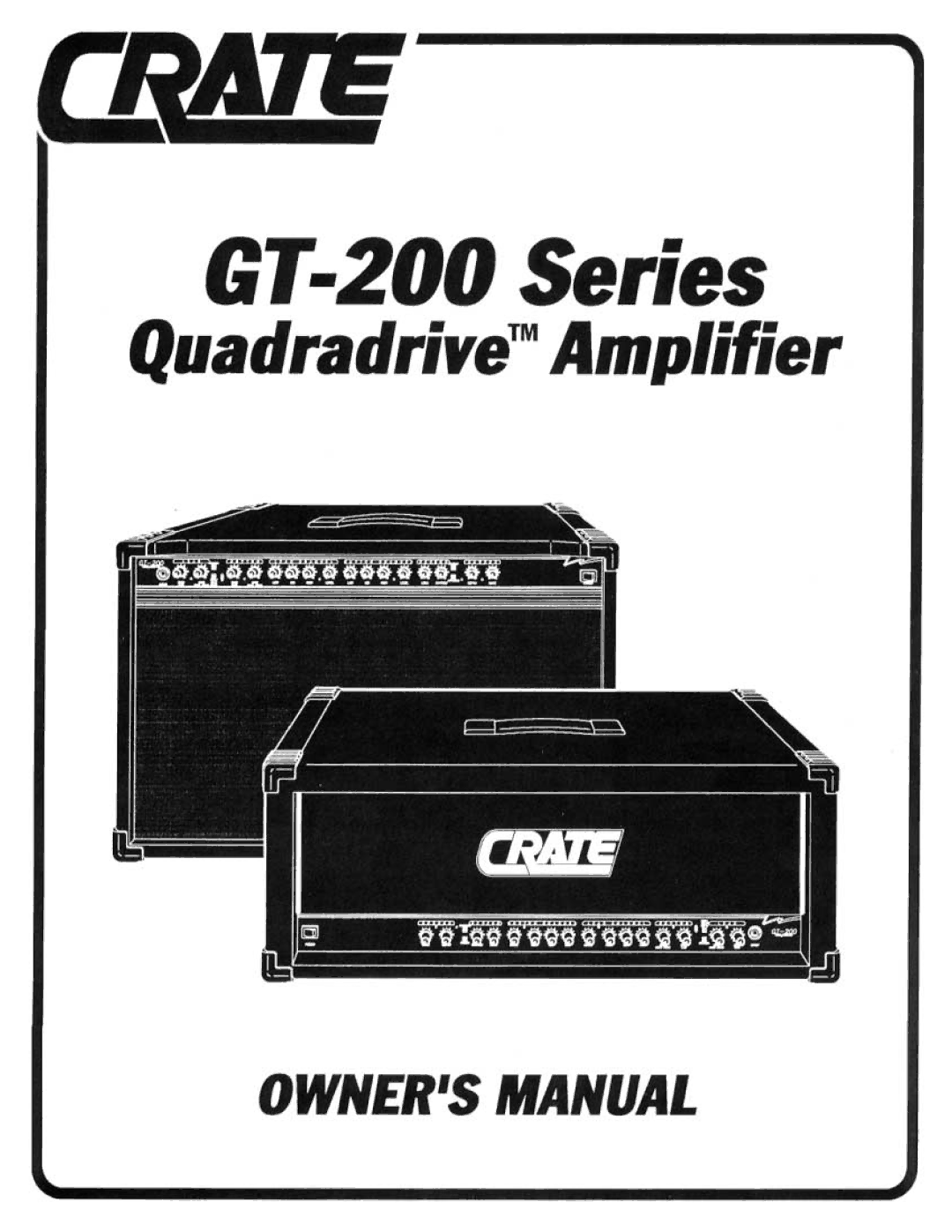 Crate Amplifiers GT 200 manual 