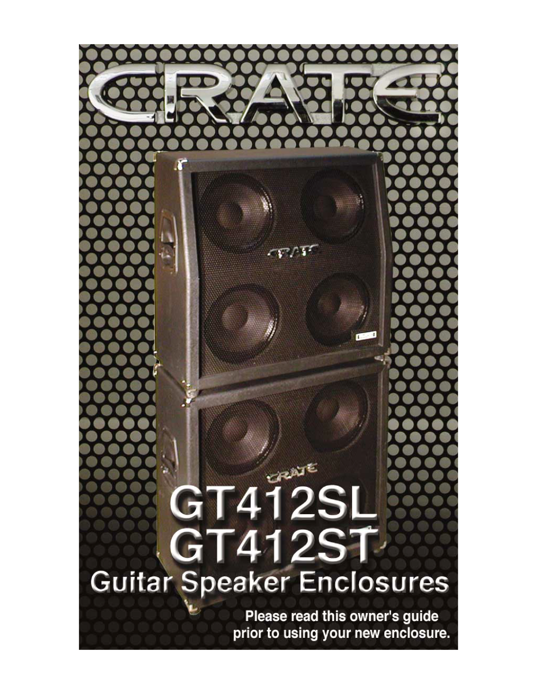 Crate Amplifiers GT412ST, GT412SL manual 