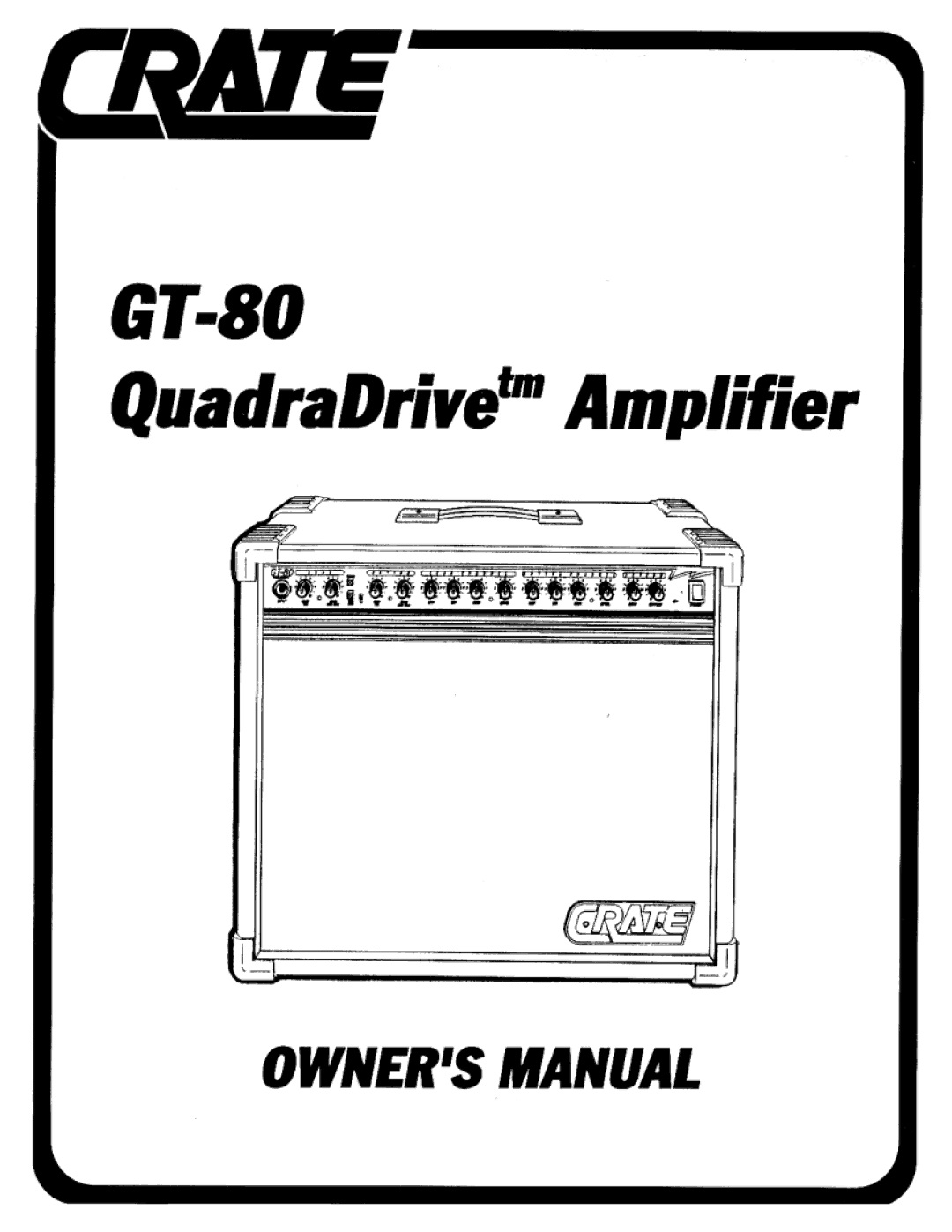 Crate Amplifiers GT80 manual 