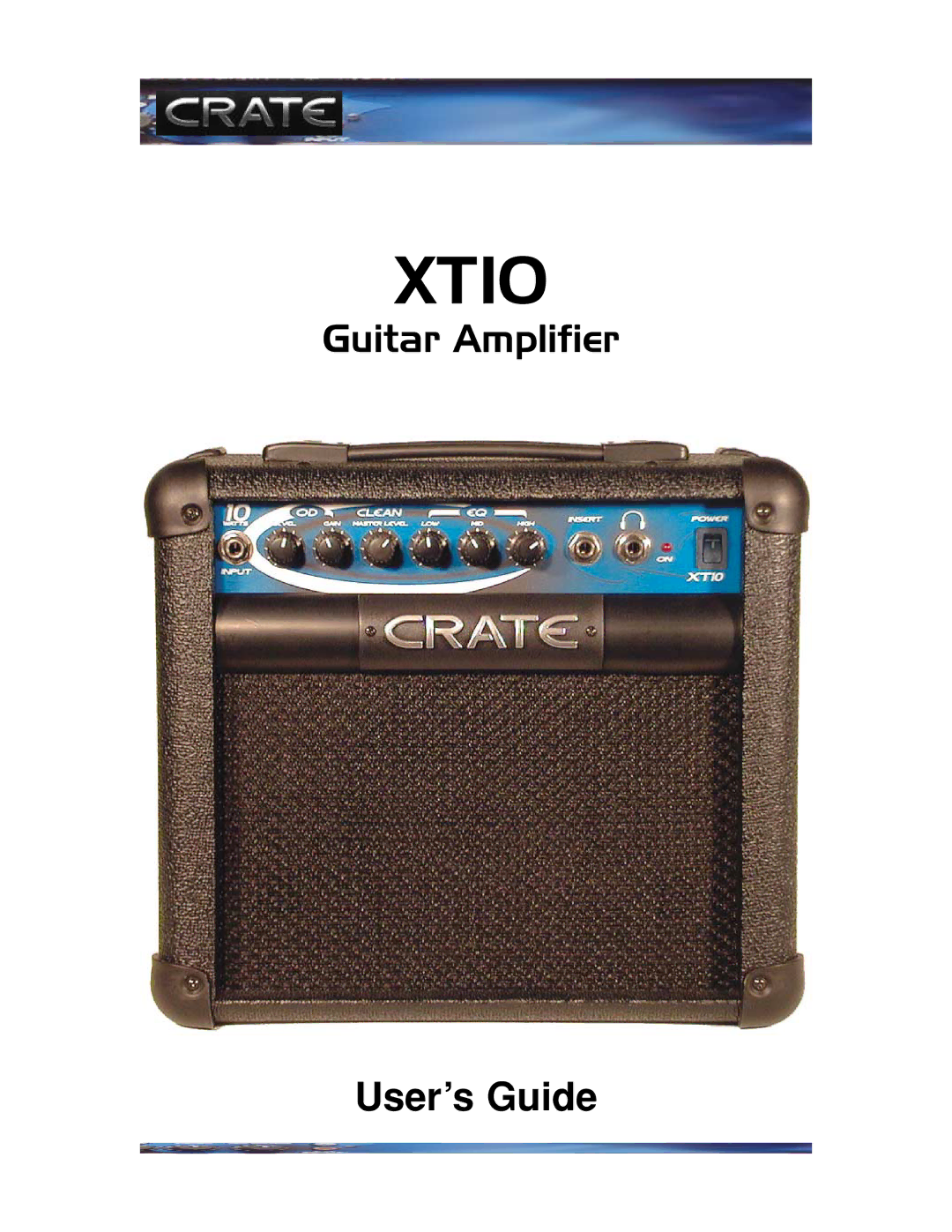 Crate Amplifiers XT10 manual 