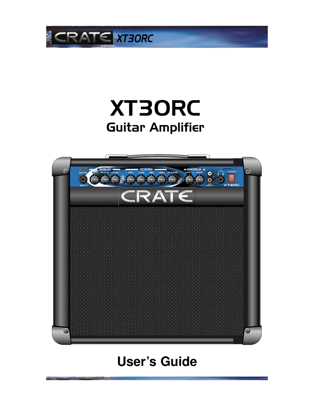 Crate Amplifiers XT30RC manual 