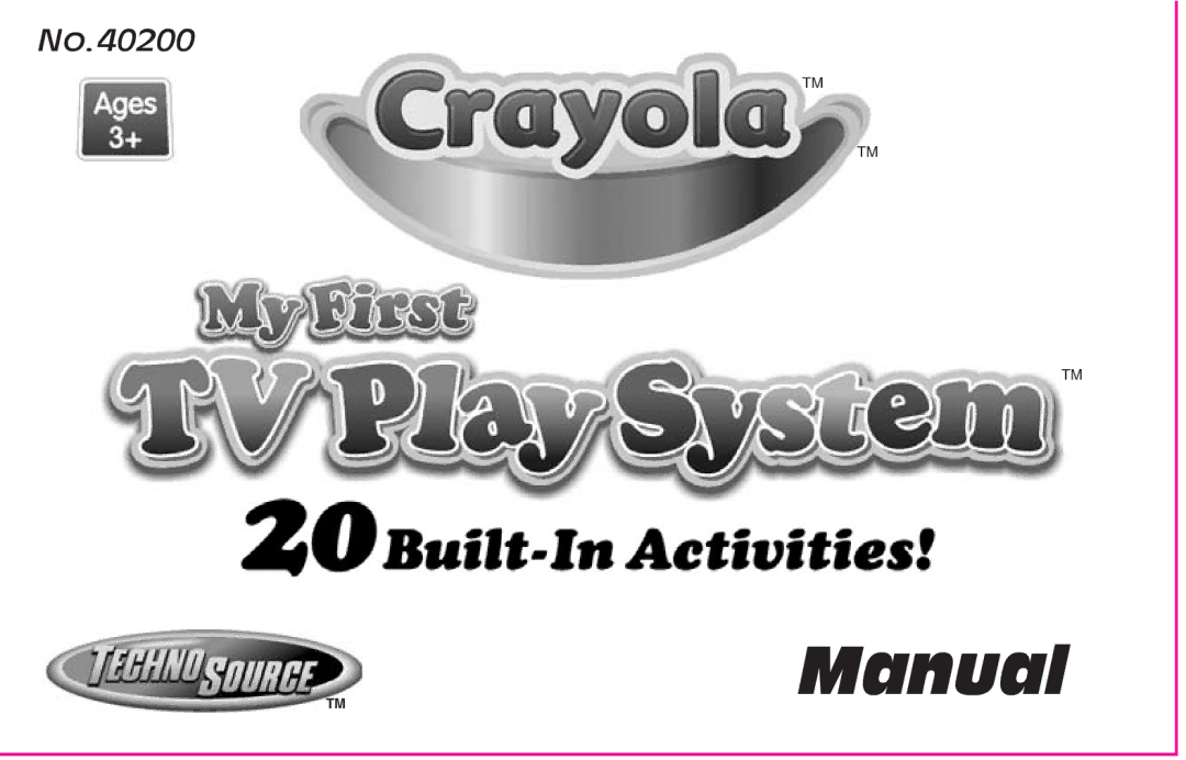 Crayola My First TV Play System manual Manual 