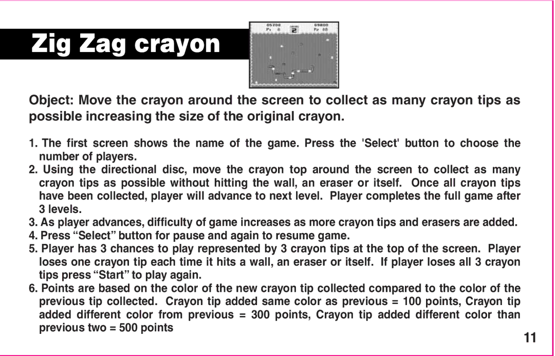 Crayola My First TV Play System manual Zig Zag crayon 