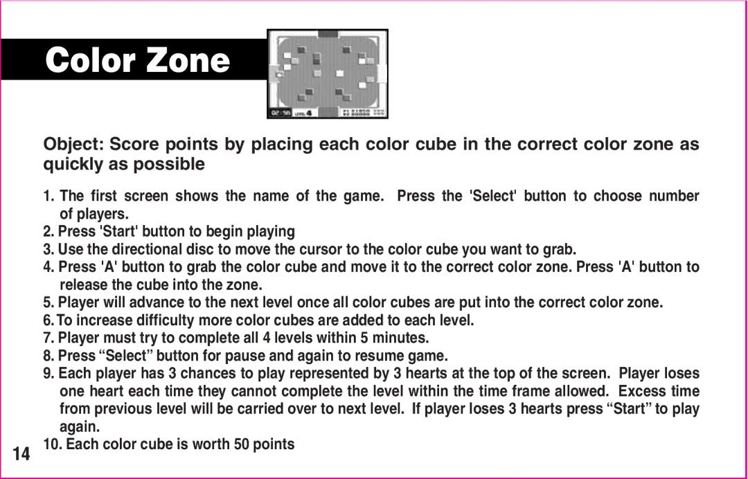 Crayola My First TV Play System manual Color Zone 