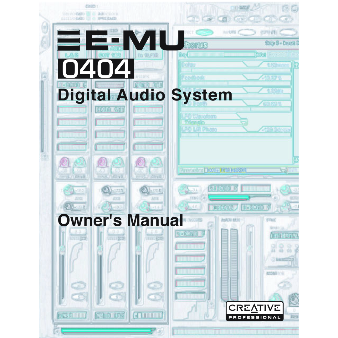 Creative 0404 owner manual Digital Audio System Owners Manual, Creative Professional 