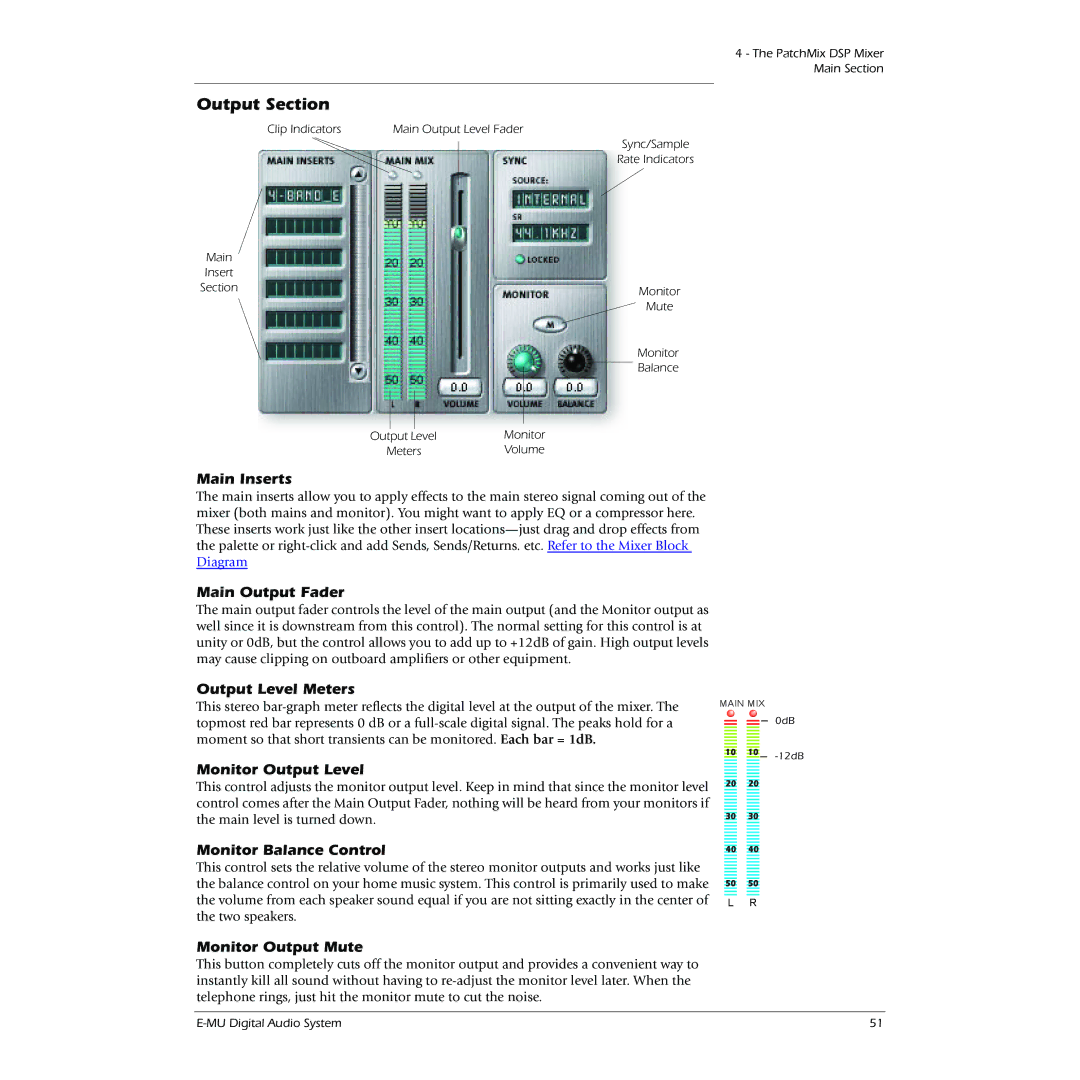 Creative 1212M, 1820M owner manual Output Section 