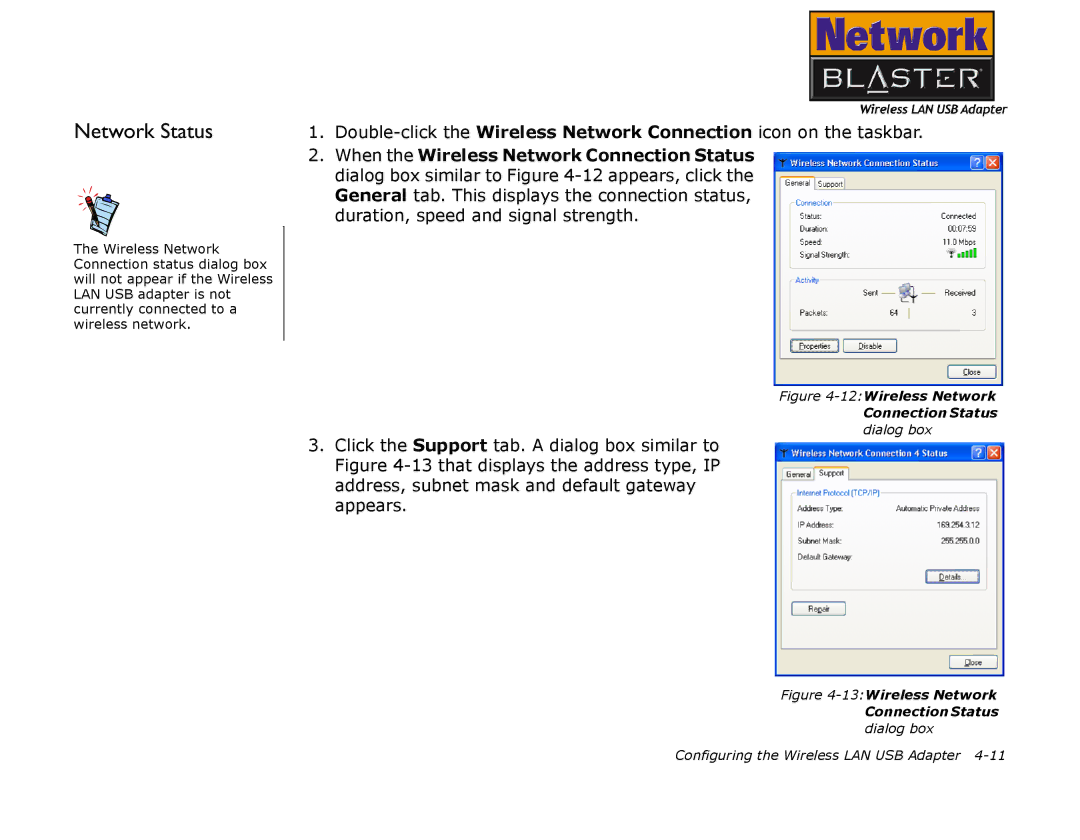 Creative 2030 manual Network Status 