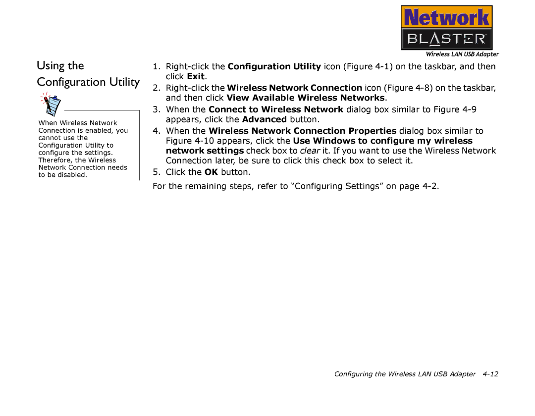 Creative 2030 manual Using the Configuration Utility 