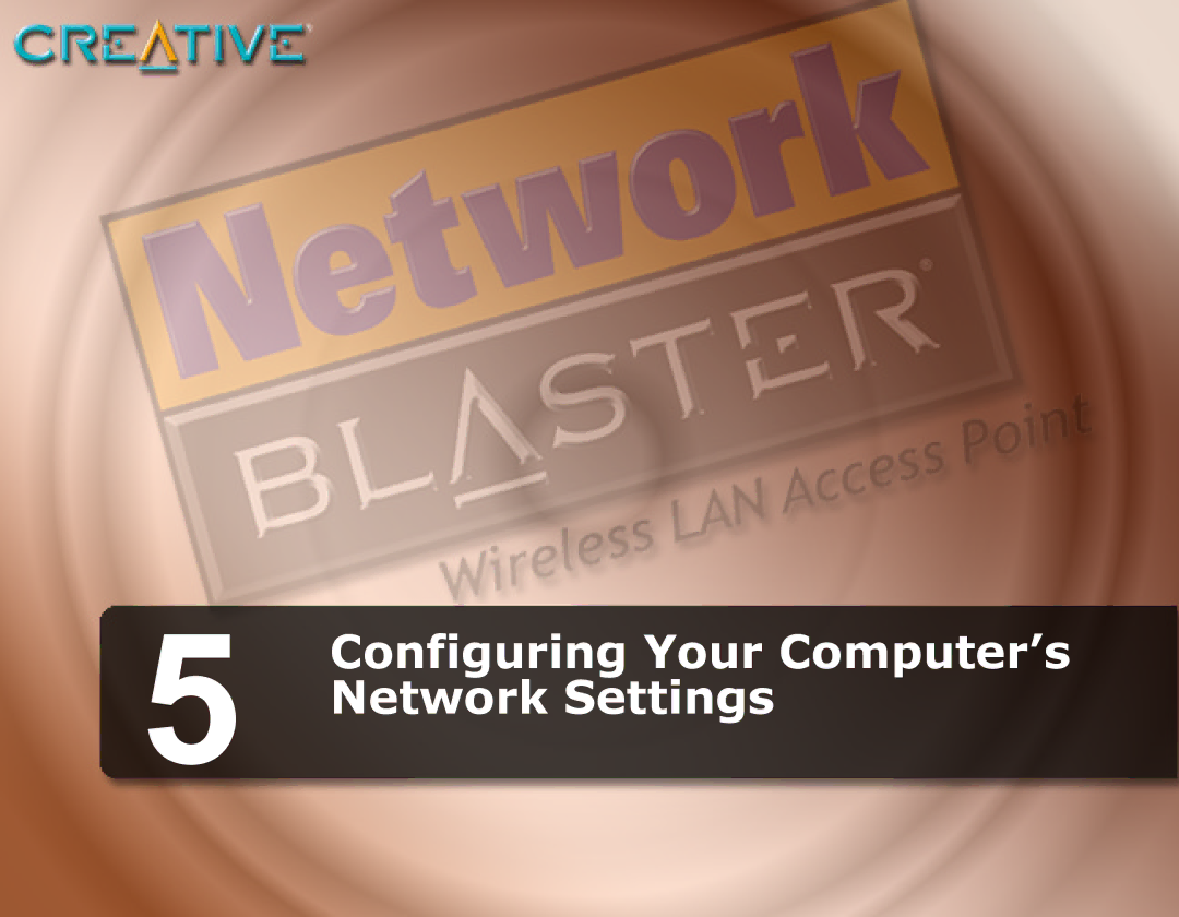 Creative 2030 manual Configuring Your Computer’s, Network Settings 